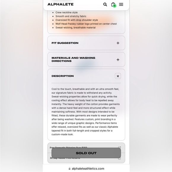 Alphalete Wolf Head Paisley Print Tee - Picture 4 of 8